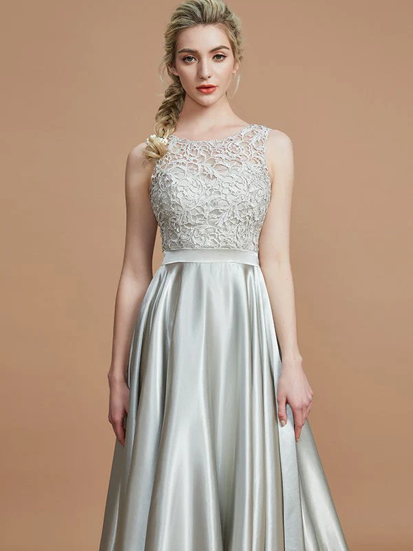 Modern Bateau Sleeveless Ruffles Asymmetrical Bridesmaid Dresses - Image 2