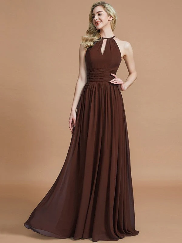 Amazing Chiffon Scoop Sleeveless Bridesmaid Dresses - Image 12