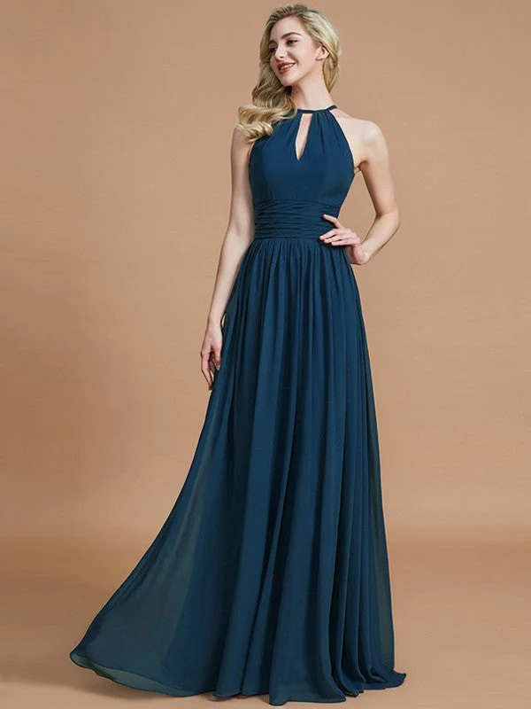 Amazing Chiffon Scoop Sleeveless Bridesmaid Dresses - Image 15