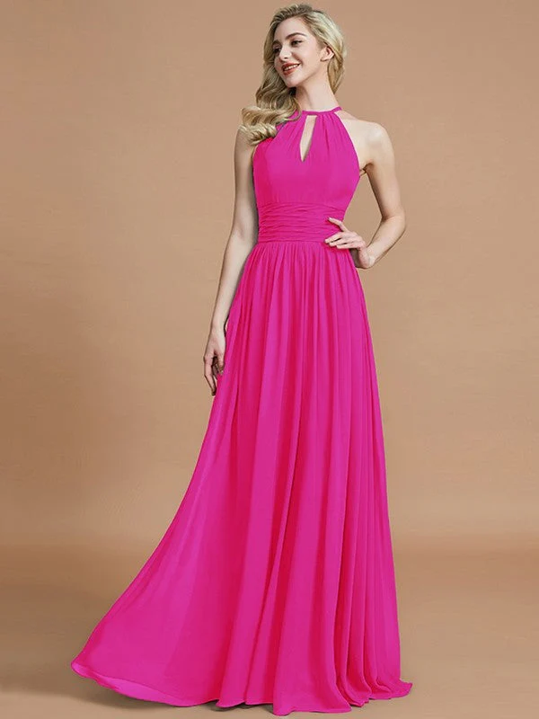 Amazing Chiffon Scoop Sleeveless Bridesmaid Dresses - Image 16