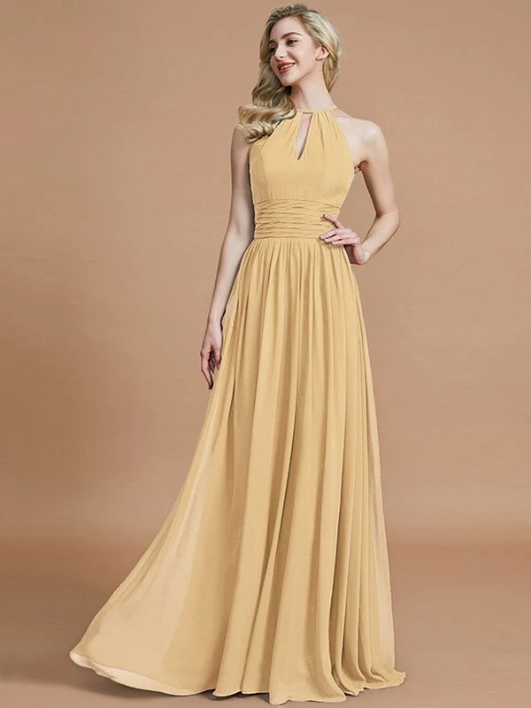 Amazing Chiffon Scoop Sleeveless Bridesmaid Dresses - Image 17