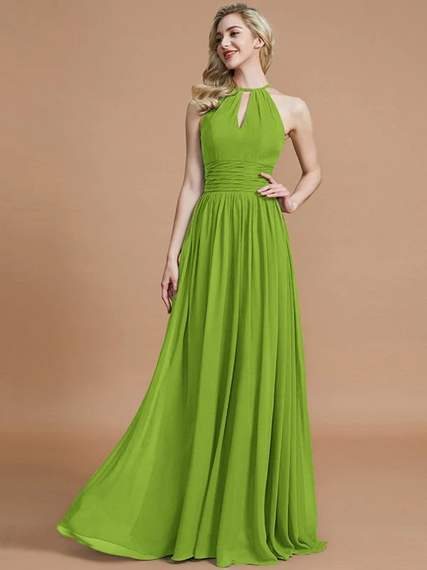 Amazing Chiffon Scoop Sleeveless Bridesmaid Dresses - Image 19