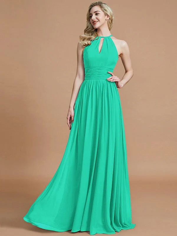 Amazing Chiffon Scoop Sleeveless Bridesmaid Dresses - Image 20