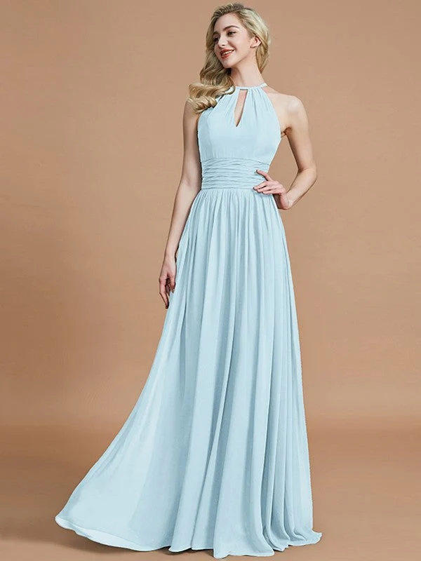 Amazing Chiffon Scoop Sleeveless Bridesmaid Dresses - Image 23