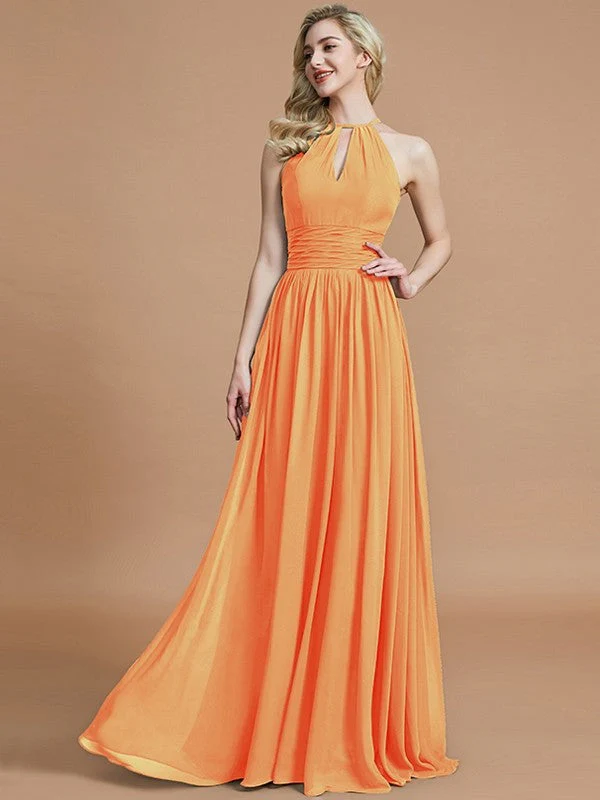 Amazing Chiffon Scoop Sleeveless Bridesmaid Dresses - Image 25