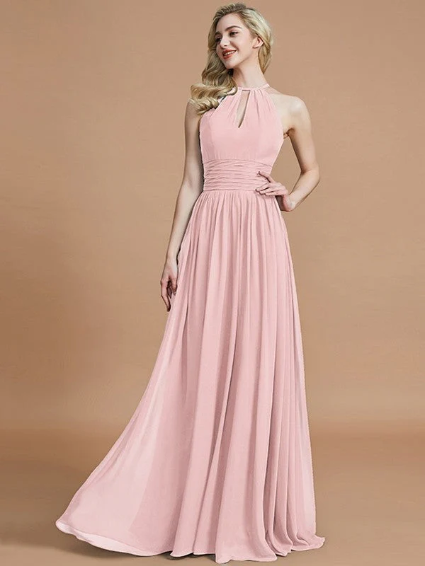 Amazing Chiffon Scoop Sleeveless Bridesmaid Dresses - Image 26