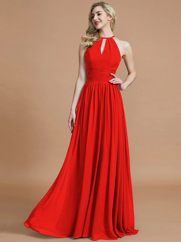 Amazing Chiffon Scoop Sleeveless Bridesmaid Dresses - Image 28