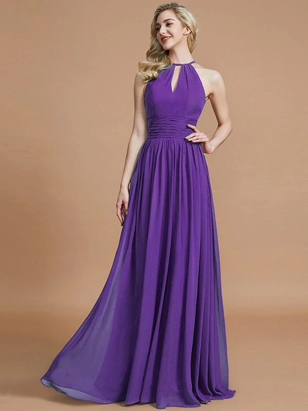 Amazing Chiffon Scoop Sleeveless Bridesmaid Dresses - Image 29