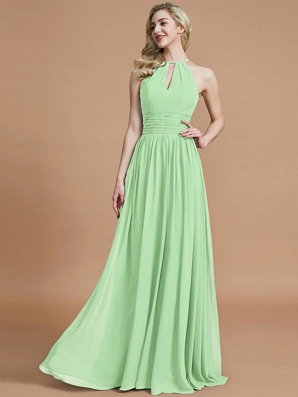 Amazing Chiffon Scoop Sleeveless Bridesmaid Dresses - Image 31