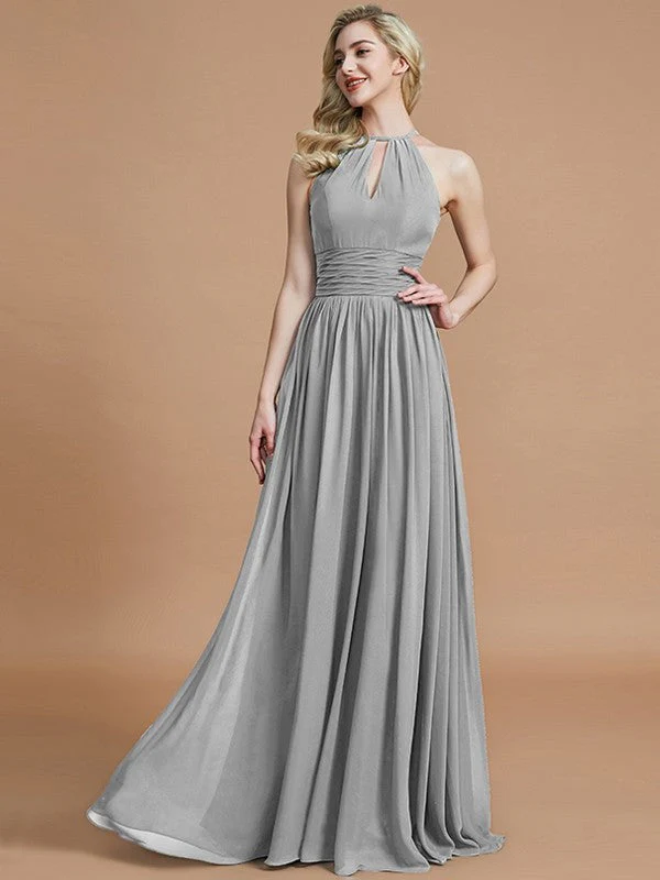 Amazing Chiffon Scoop Sleeveless Bridesmaid Dresses - Image 32