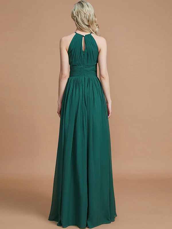 Amazing Chiffon Scoop Sleeveless Bridesmaid Dresses - Image 35