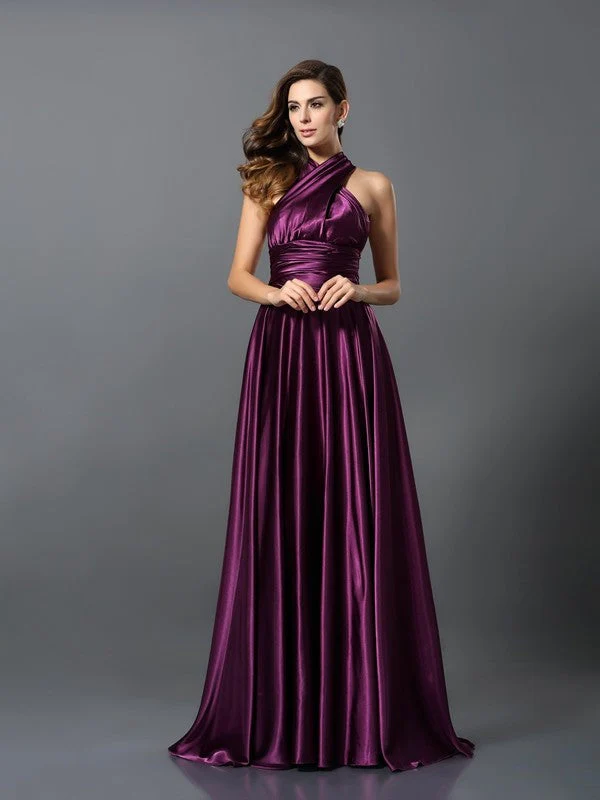 Charming Pleats Sleeveless Long Bridesmaid Dresses - Image 10