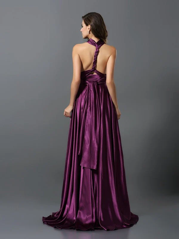 Charming Pleats Sleeveless Long Bridesmaid Dresses - Image 11