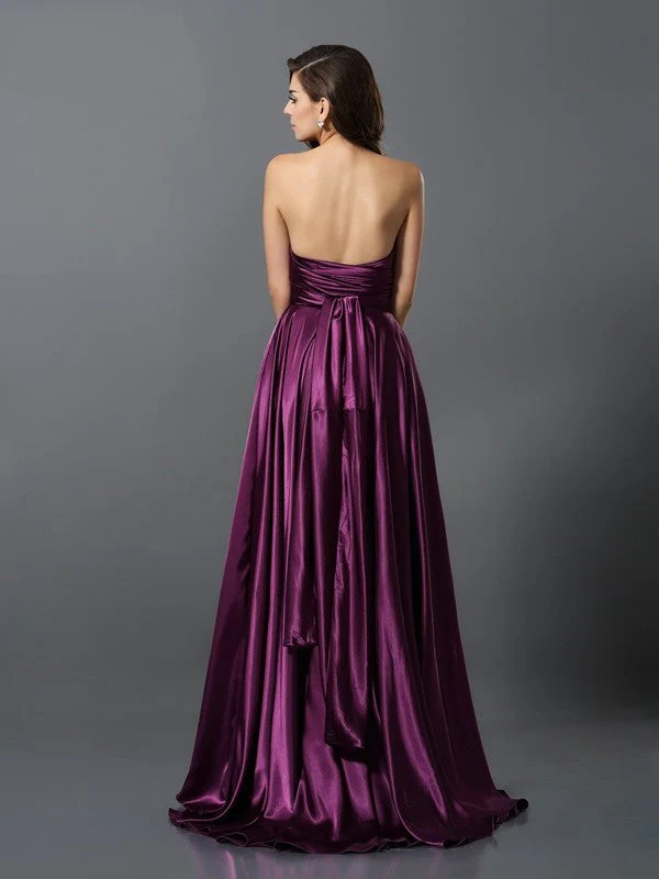Charming Pleats Sleeveless Long Bridesmaid Dresses - Image 13