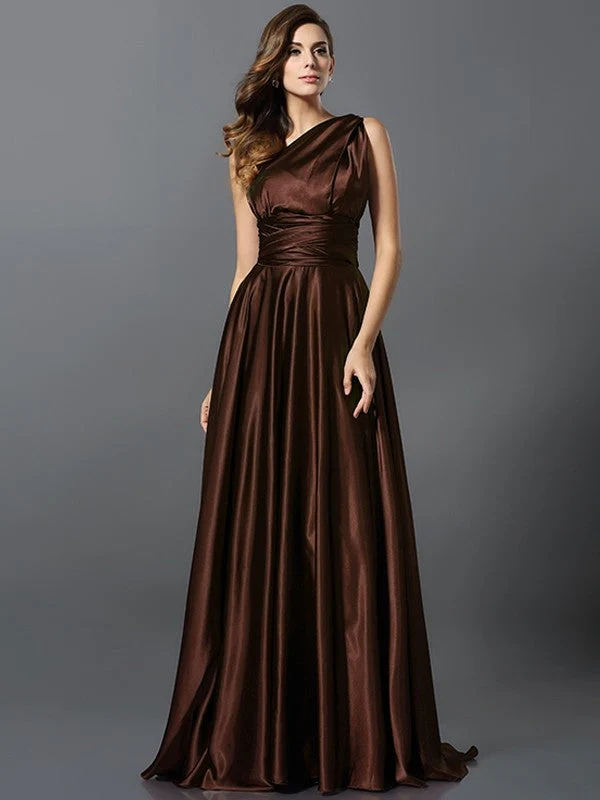 Charming Pleats Sleeveless Long Bridesmaid Dresses - Image 19