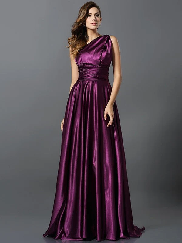 Charming Pleats Sleeveless Long Bridesmaid Dresses - Image 25
