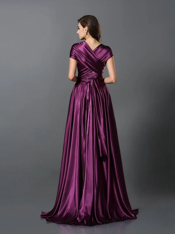 Charming Pleats Sleeveless Long Bridesmaid Dresses - Image 3