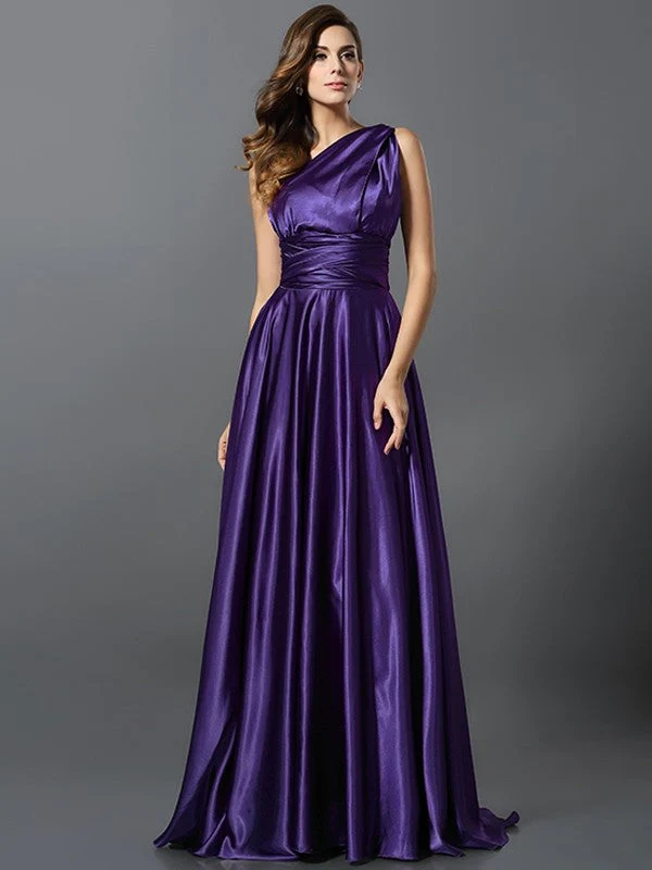 Charming Pleats Sleeveless Long Bridesmaid Dresses - Image 36