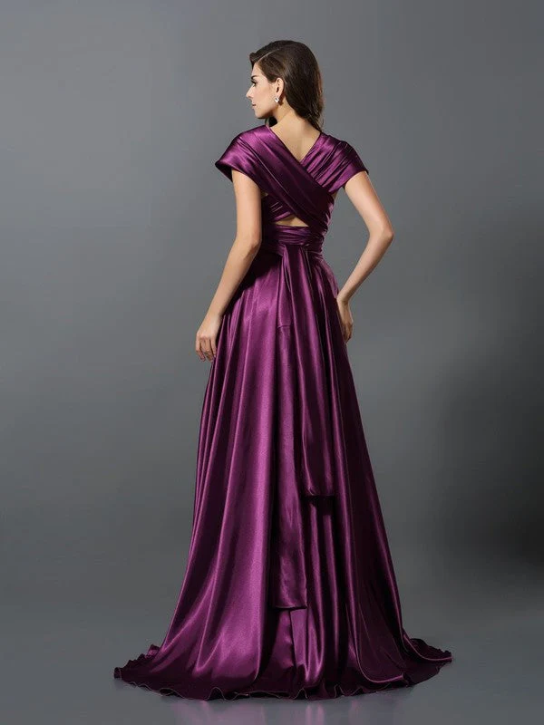 Charming Pleats Sleeveless Long Bridesmaid Dresses - Image 5