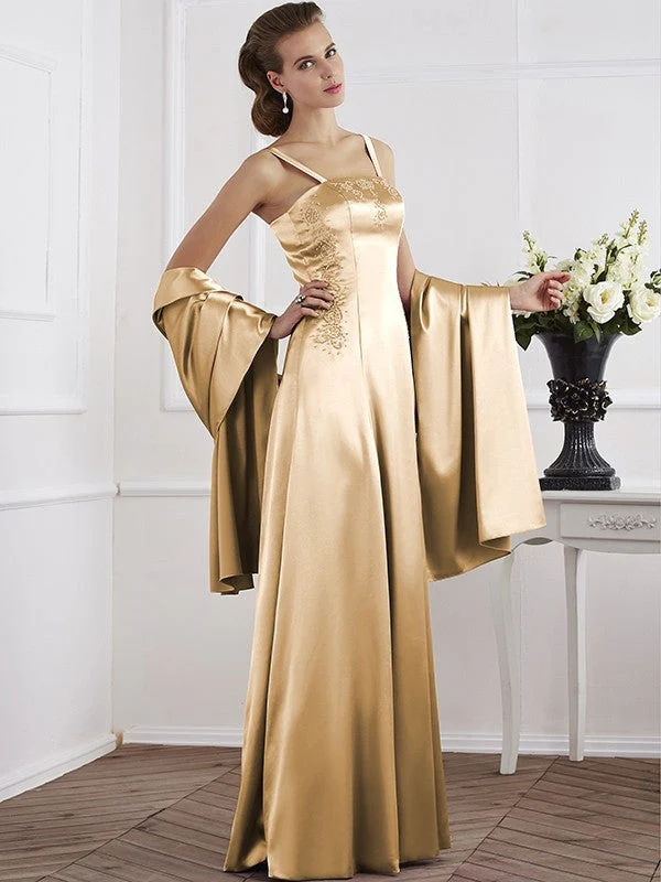 Charming Spaghetti Straps Sleeveless Beading Long Mother of the Bride Dresses - Image 12