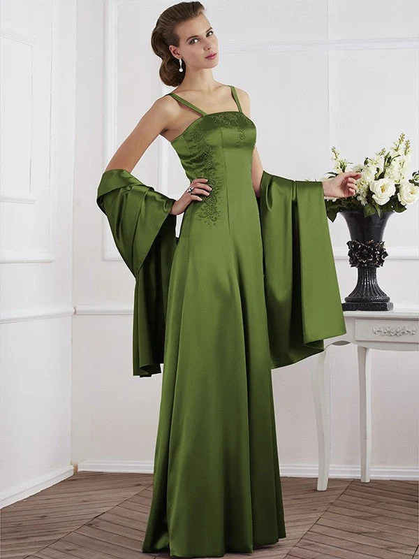 Charming Spaghetti Straps Sleeveless Beading Long Mother of the Bride Dresses - Image 13