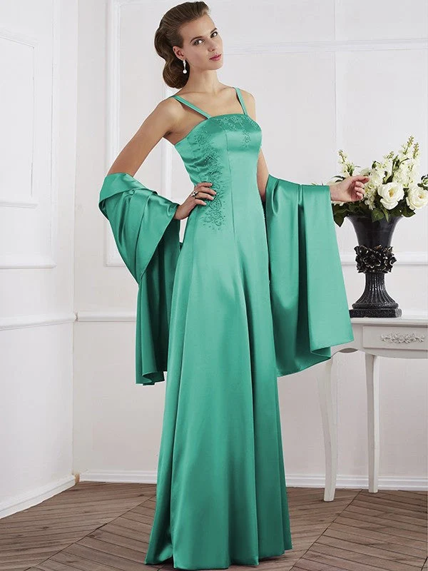 Charming Spaghetti Straps Sleeveless Beading Long Mother of the Bride Dresses - Image 15