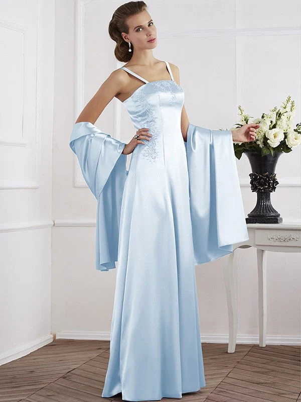Charming Spaghetti Straps Sleeveless Beading Long Mother of the Bride Dresses - Image 16