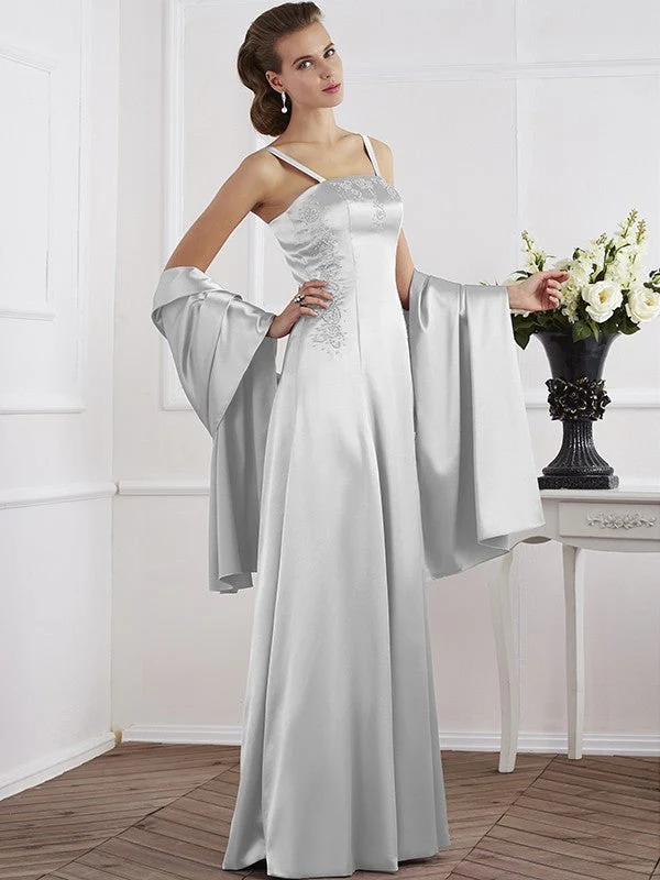 Charming Spaghetti Straps Sleeveless Beading Long Mother of the Bride Dresses - Image 17