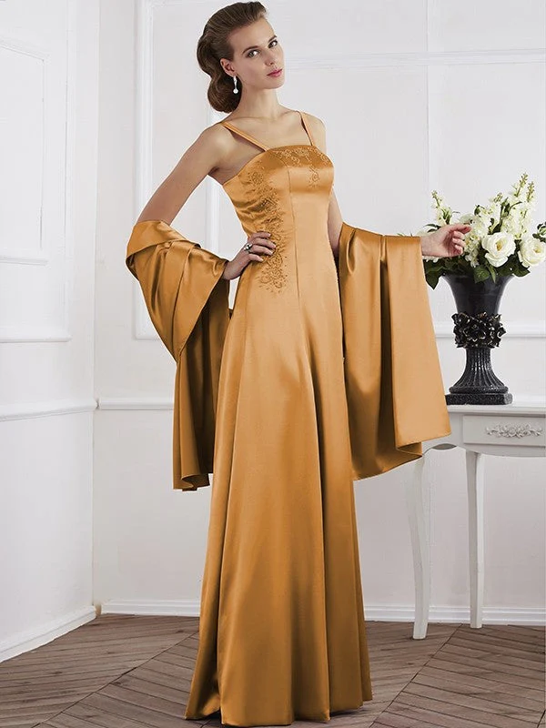 Charming Spaghetti Straps Sleeveless Beading Long Mother of the Bride Dresses - Image 19
