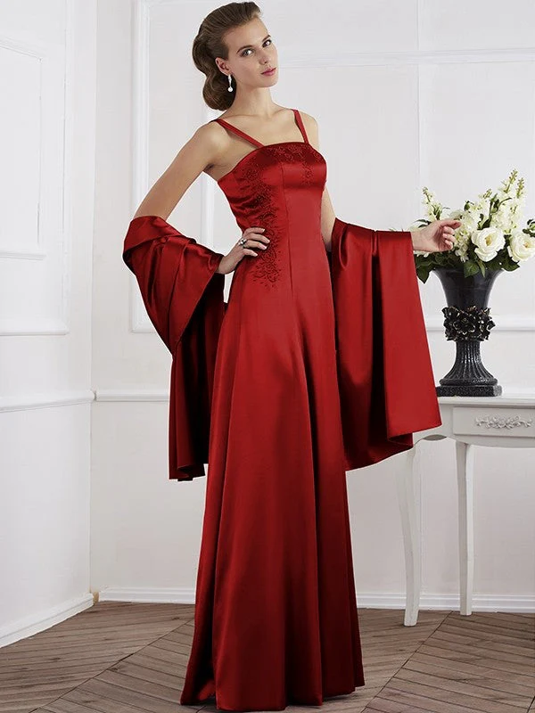 Charming Spaghetti Straps Sleeveless Beading Long Mother of the Bride Dresses - Image 23