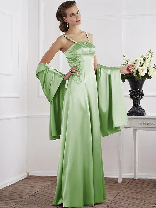 Charming Spaghetti Straps Sleeveless Beading Long Mother of the Bride Dresses - Image 26