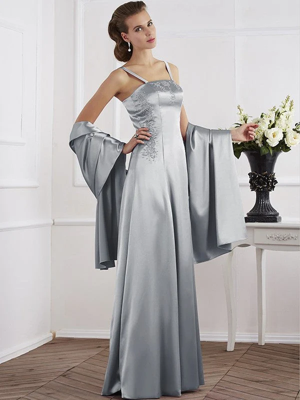Charming Spaghetti Straps Sleeveless Beading Long Mother of the Bride Dresses - Image 28