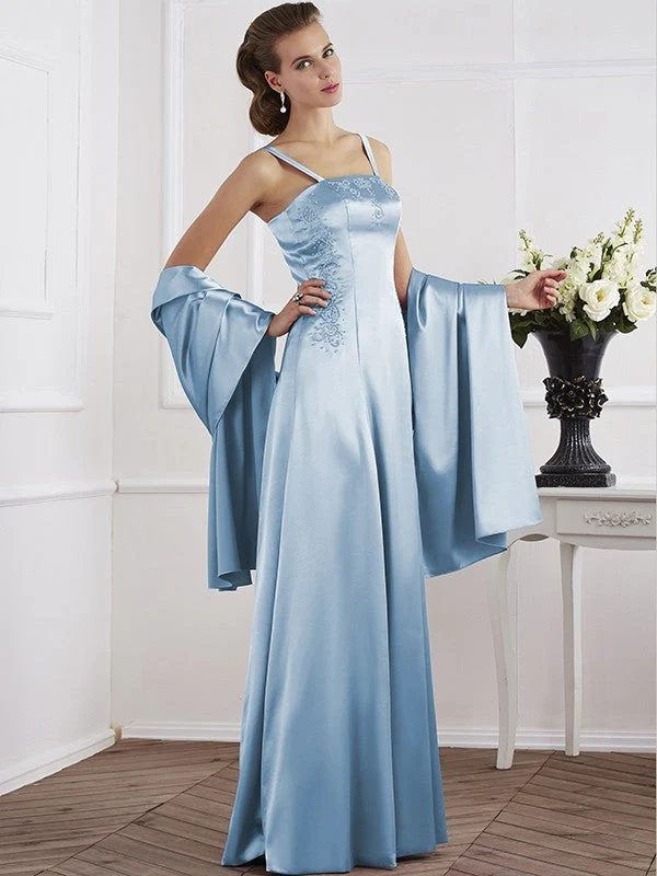 Charming Spaghetti Straps Sleeveless Beading Long Mother of the Bride Dresses - Image 3