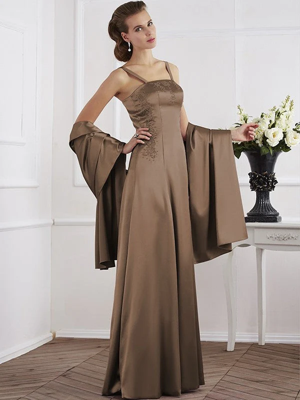 Charming Spaghetti Straps Sleeveless Beading Long Mother of the Bride Dresses - Image 4