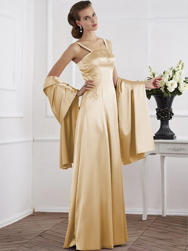 Charming Spaghetti Straps Sleeveless Beading Long Mother of the Bride Dresses - Image 6
