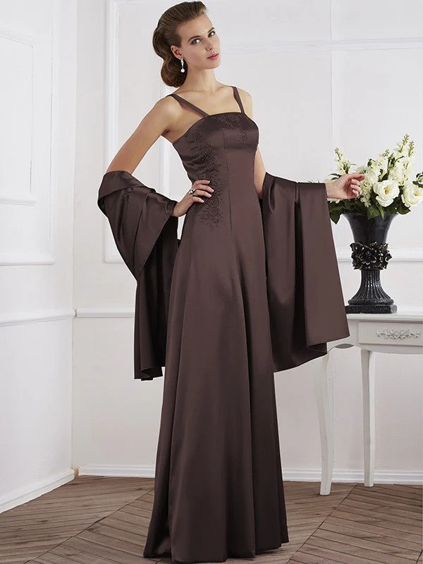 Charming Spaghetti Straps Sleeveless Beading Long Mother of the Bride Dresses - Image 7