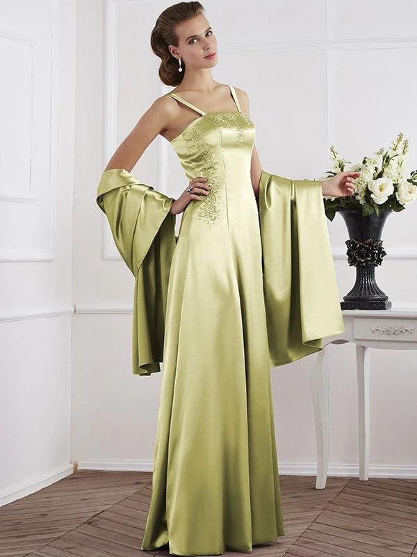 Charming Spaghetti Straps Sleeveless Beading Long Mother of the Bride Dresses - Image 9