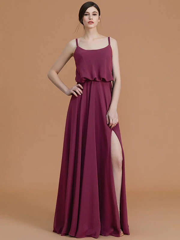 Charming Spaghetti Straps Sleeveless Ruffles Chiffon Bridesmaid Dresses - Image 10
