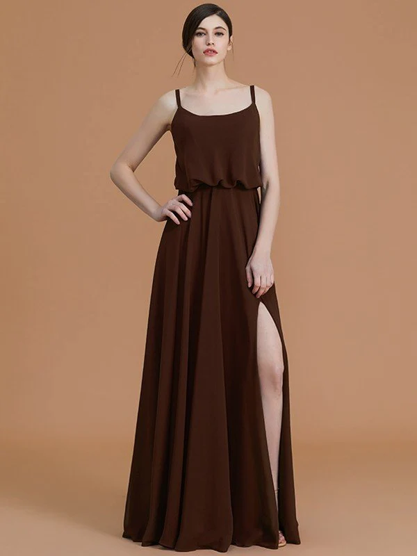 Charming Spaghetti Straps Sleeveless Ruffles Chiffon Bridesmaid Dresses - Image 12