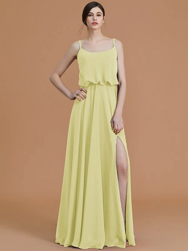Charming Spaghetti Straps Sleeveless Ruffles Chiffon Bridesmaid Dresses - Image 13