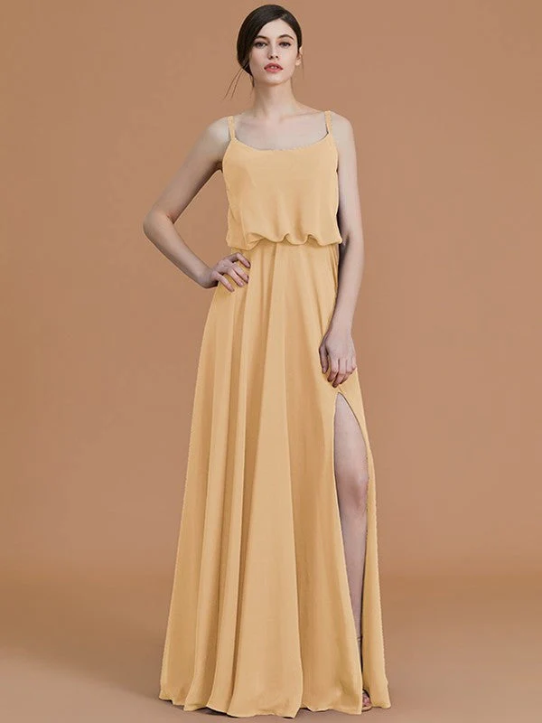Charming Spaghetti Straps Sleeveless Ruffles Chiffon Bridesmaid Dresses - Image 17