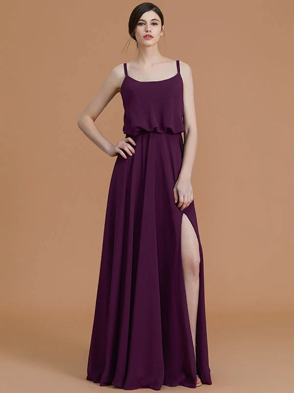 Charming Spaghetti Straps Sleeveless Ruffles Chiffon Bridesmaid Dresses - Image 18