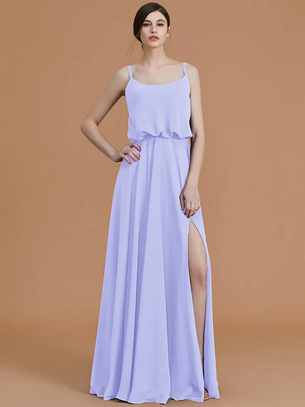Charming Spaghetti Straps Sleeveless Ruffles Chiffon Bridesmaid Dresses - Image 22