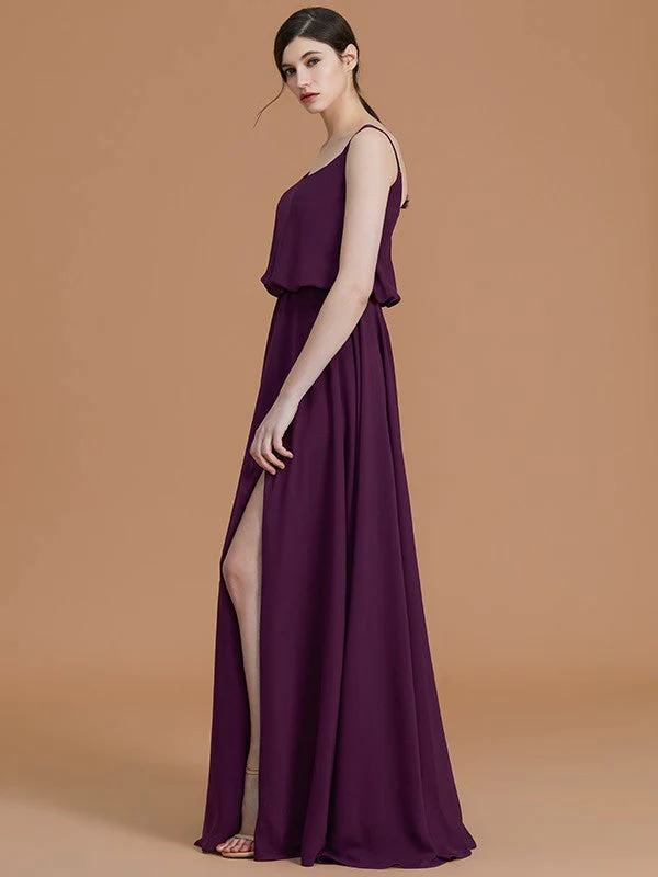 Charming Spaghetti Straps Sleeveless Ruffles Chiffon Bridesmaid Dresses - Image 5