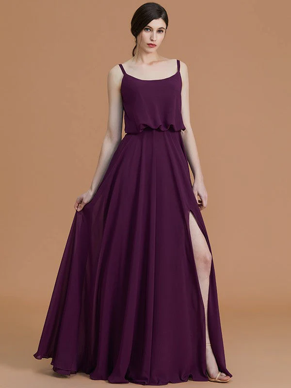 Charming Spaghetti Straps Sleeveless Ruffles Chiffon Bridesmaid Dresses - Image 6