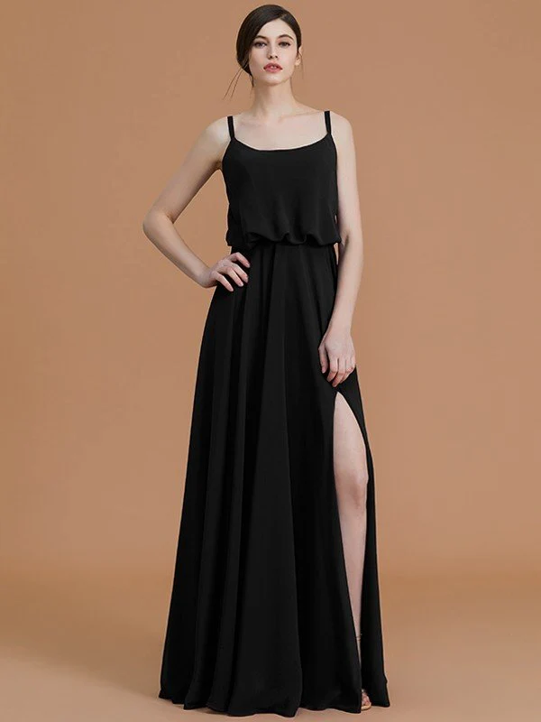 Charming Spaghetti Straps Sleeveless Ruffles Chiffon Bridesmaid Dresses - Image 7