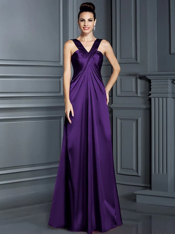 Charming Straps Sleeveless Long Bridesmaid Dresses - Image 11