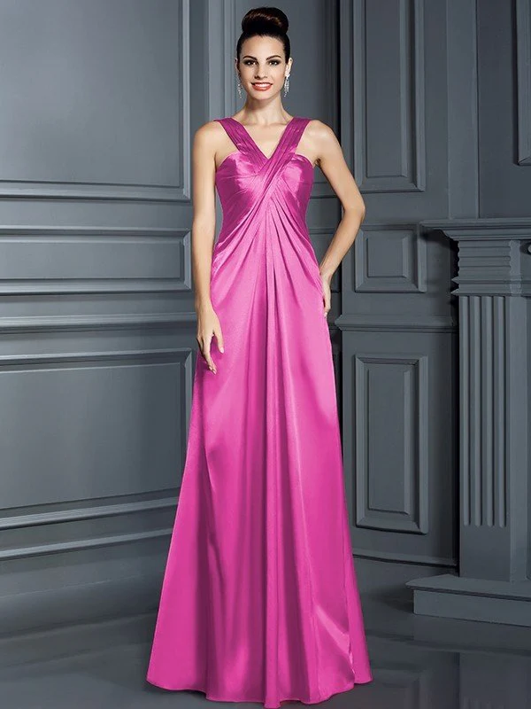 Charming Straps Sleeveless Long Bridesmaid Dresses - Image 12