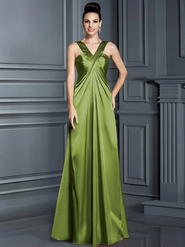 Charming Straps Sleeveless Long Bridesmaid Dresses - Image 13