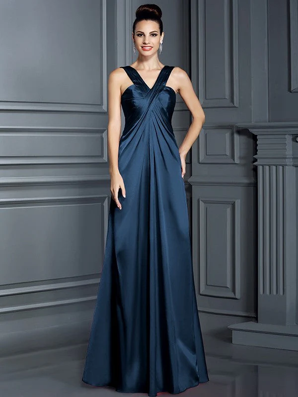 Charming Straps Sleeveless Long Bridesmaid Dresses - Image 14